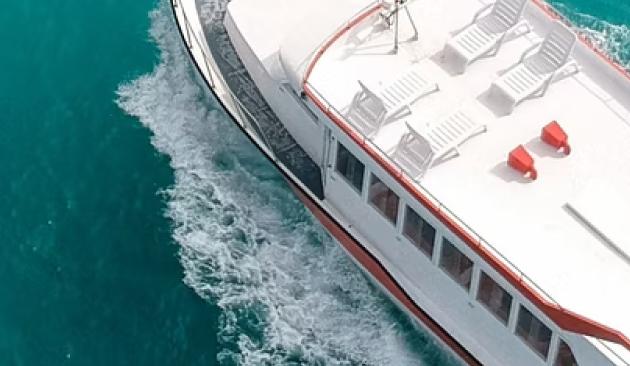 Luxury cruise vacation at sea