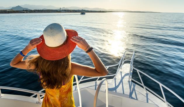 Luxury cruise vacation at sea