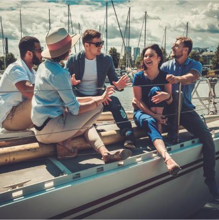 Luxury cruise vacation at sea