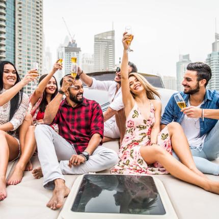 Luxury cruise vacation at sea