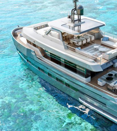 Luxury cruise vacation at sea