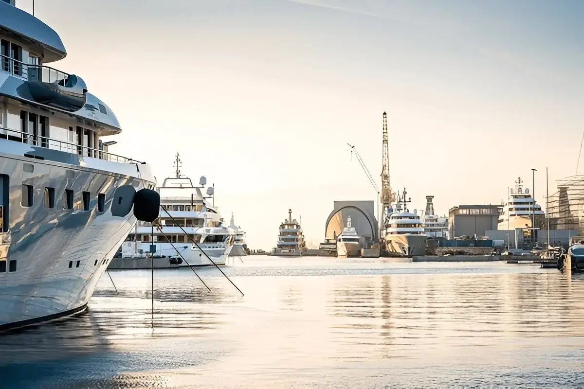 Luxury cruise vacation at sea