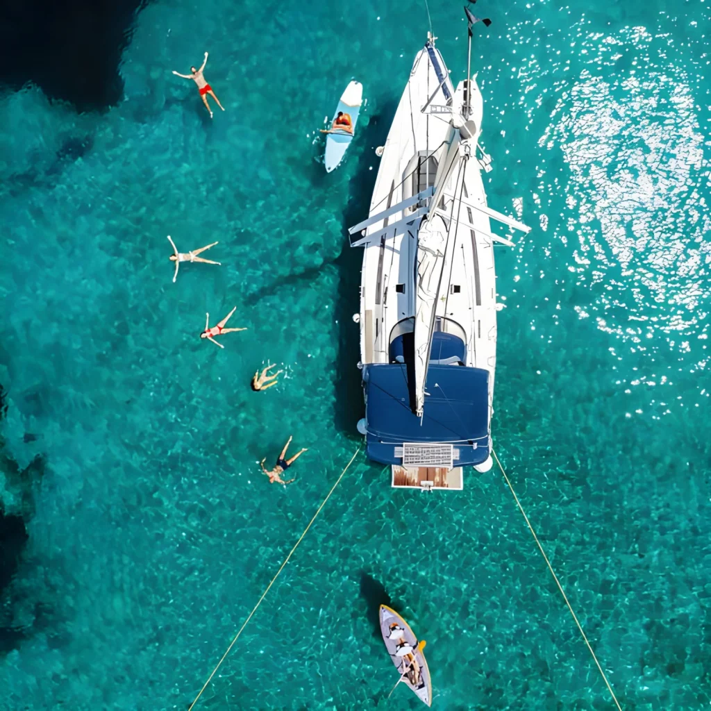 Luxury cruise vacation at sea