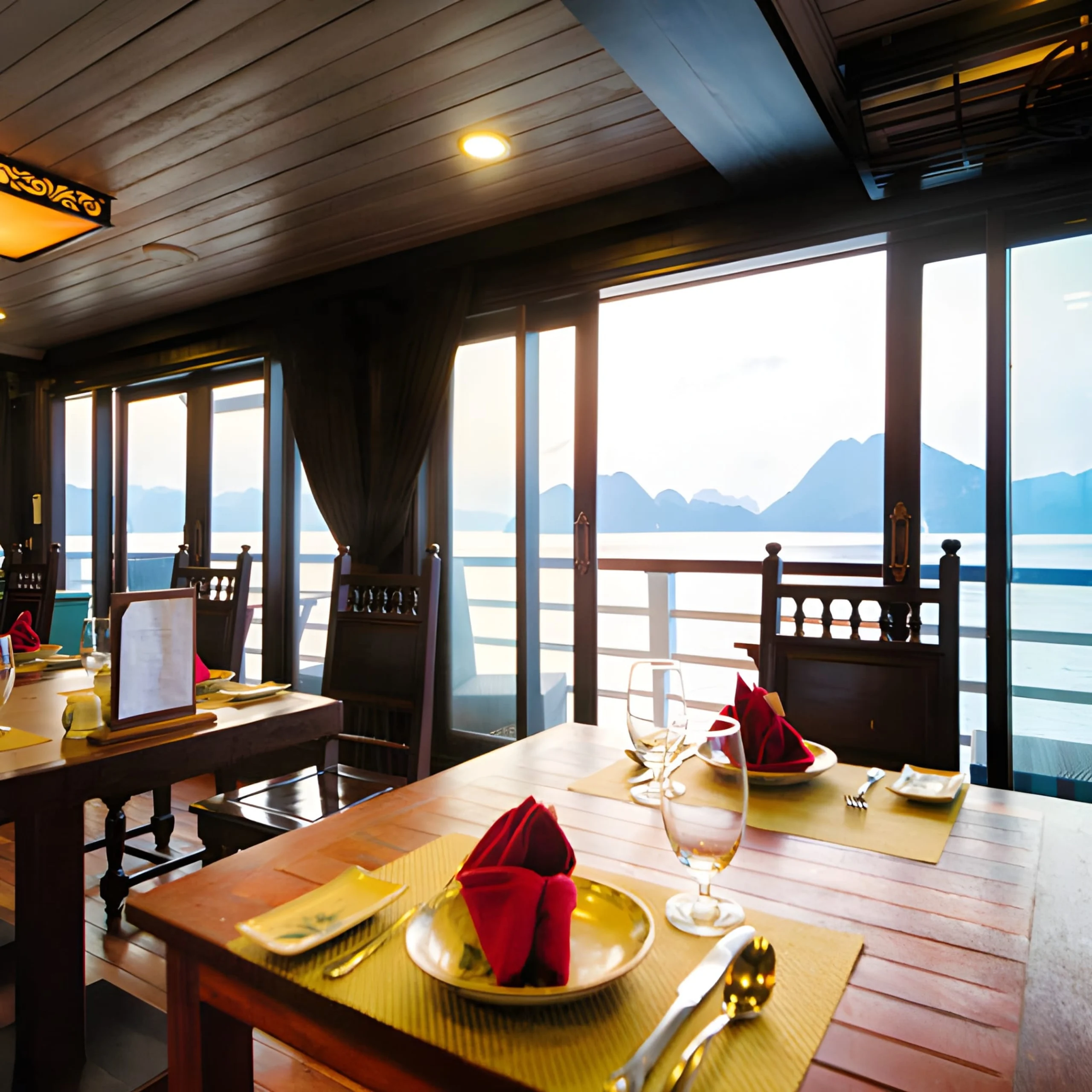 Luxury cruise vacation at sea