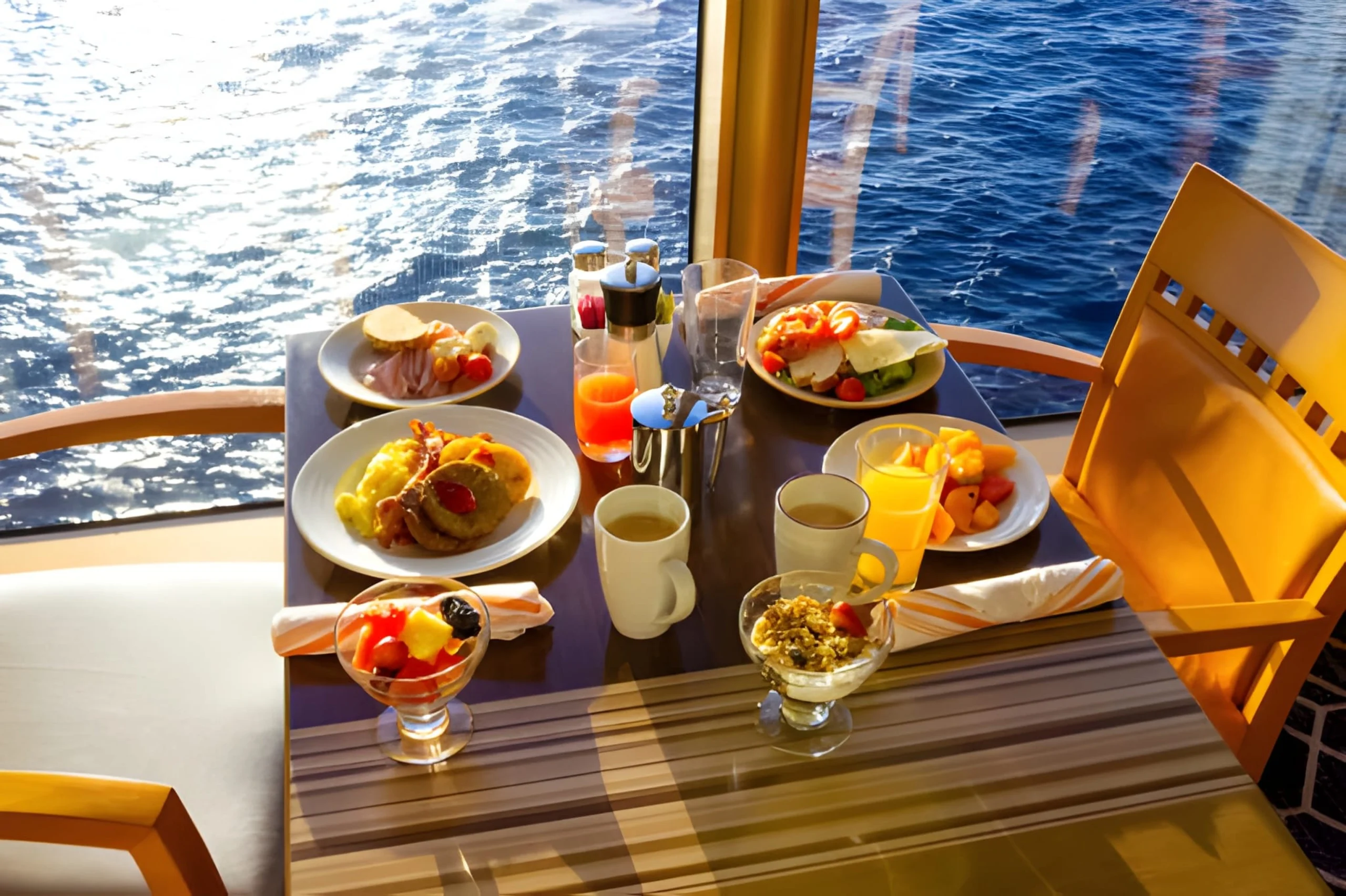 Luxury cruise vacation at sea
