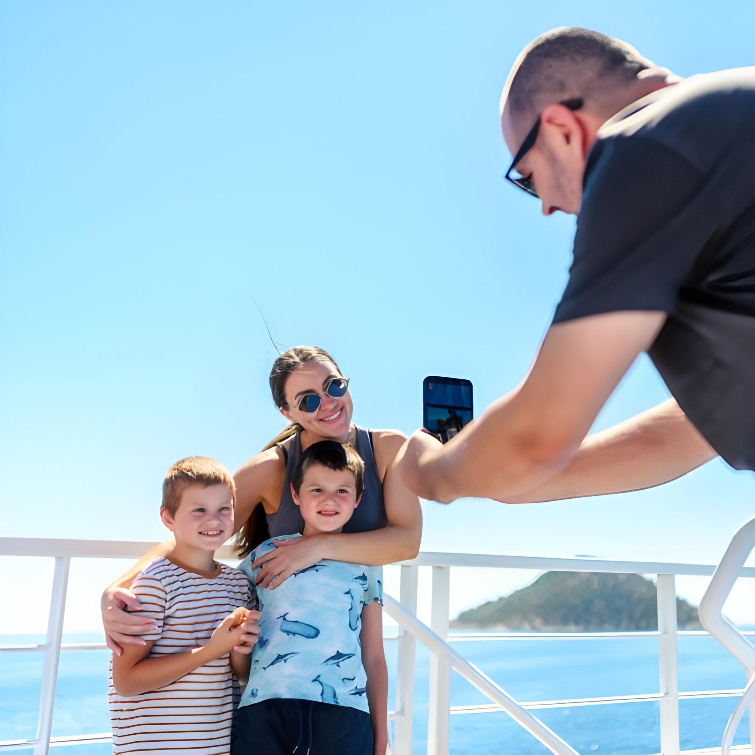 Luxury cruise vacation at sea