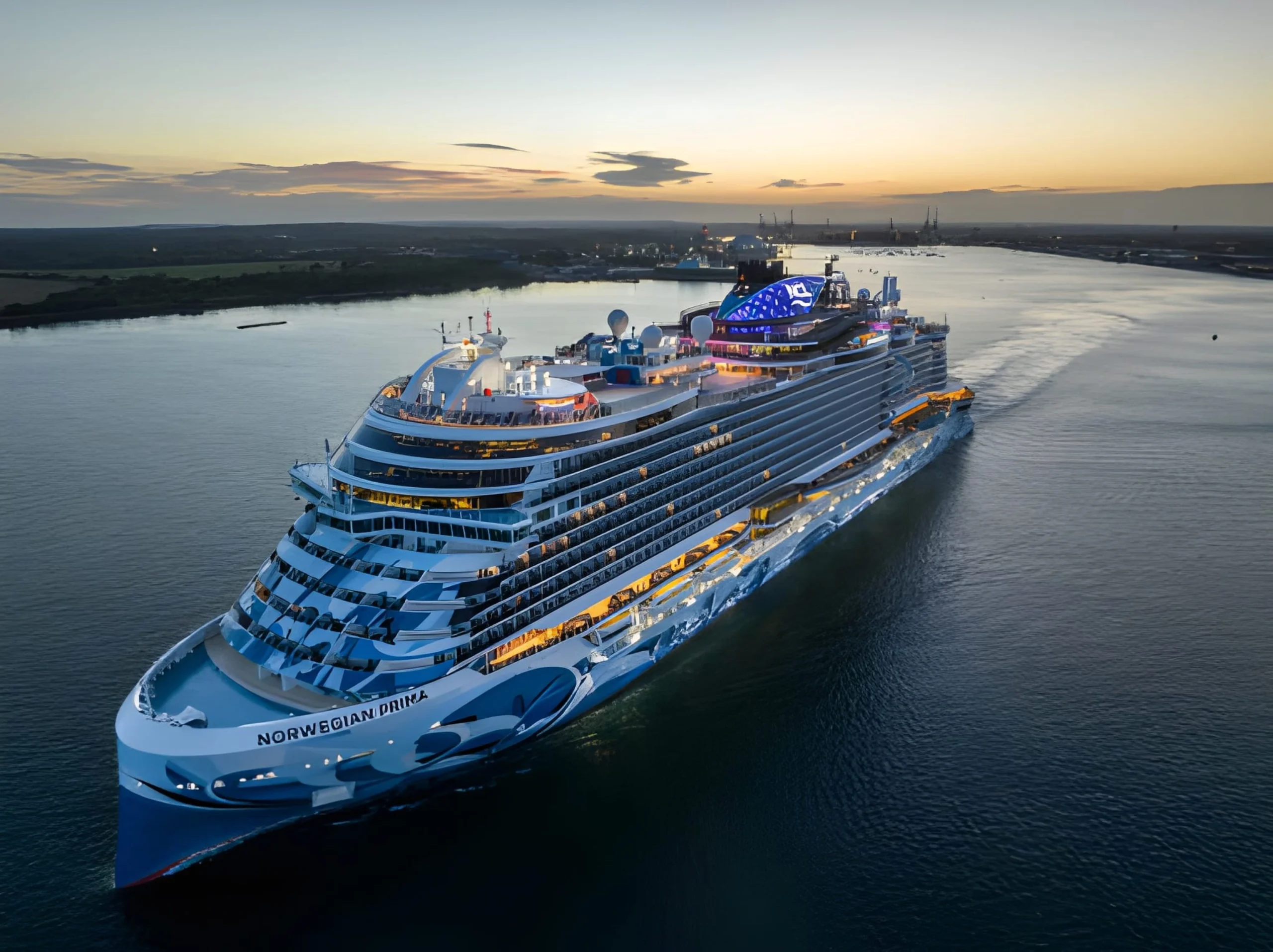 Luxury cruise vacation at sea