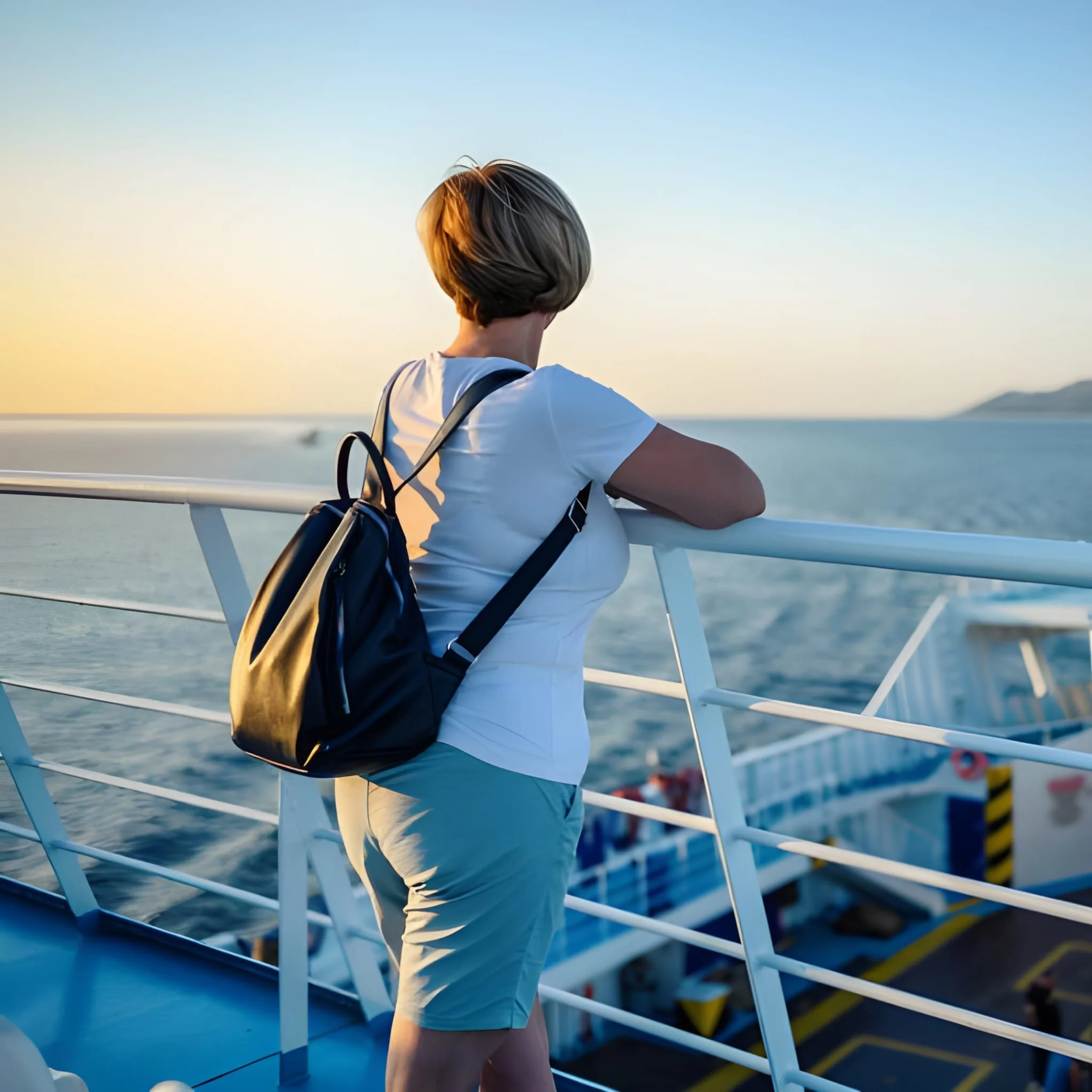 Luxury cruise vacation at sea